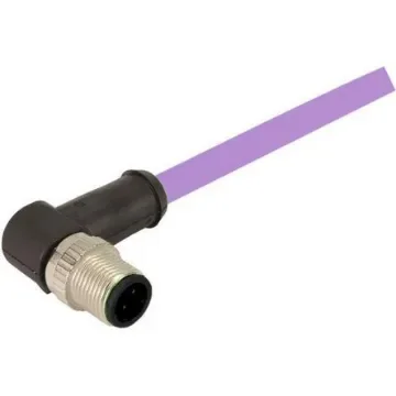 HARTING Right Angle Female 4 way M12 to Right Angle Male 4 way M12 Sensor Actuator Cable, 1m - 21349091487010 product image