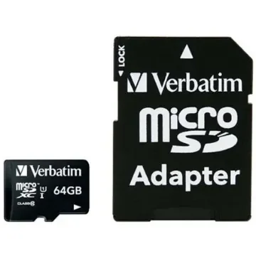 Verbatim 64 GB MicroSDXC Micro SD Card, Class 10 - 44084 product image