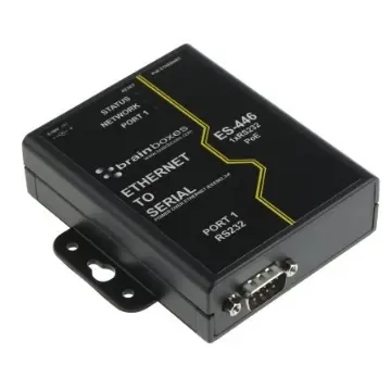 Brainboxes Serial Device Server, 1 Ethernet Port, 1 Serial Port, RS232 Interface, 1Mbit/s Baud Rate - ES-446 product image