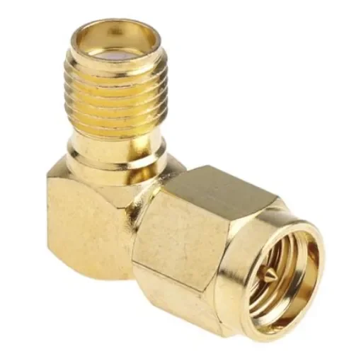RS PRO Right Angle 50O RF Adapter SMA Plug to SMA Socket 12.4GHz - 8782362 product image