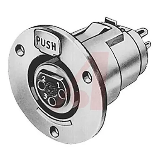 Switchcraft Panel Mount XLR Connector, Female, 125 V ac, 3 Way, Silver Plating - C3F product image