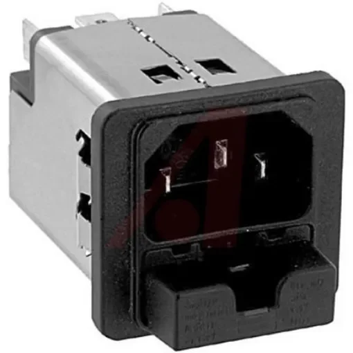 Schurter C14 Snap-In IEC Connector Male, 6A, 250 V, Fuse Size 5 x 20mm - 5220.0643.1 product image