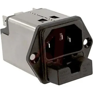 Schurter C14 Panel Mount IEC Connector Male, 6A, 250 V, Fuse Size 5 x 20mm - 5220.0623.1 product image