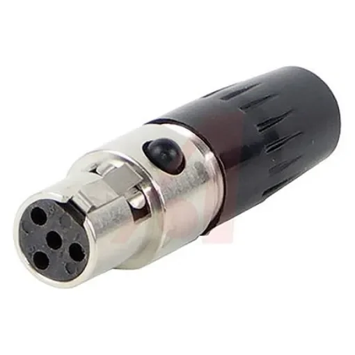Switchcraft Cable Mount XLR Connector, Female, 125 V ac, 4 Way, Silver Plating - TA4FLX product image