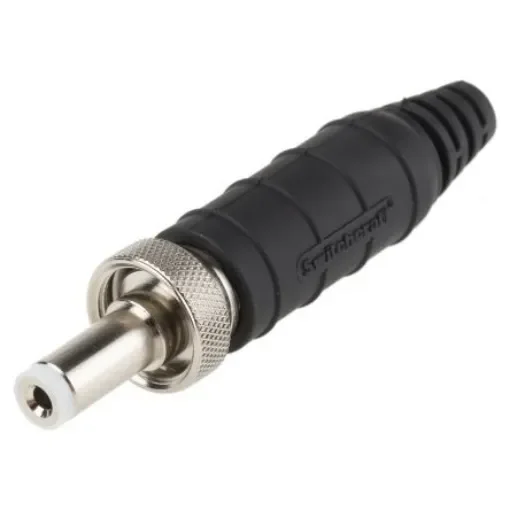 Switchcraft, S761KS DC Plug Rated At 5.0A, Cable Mount, length 57mm, Nickel, IP68 - S761KS12 product image