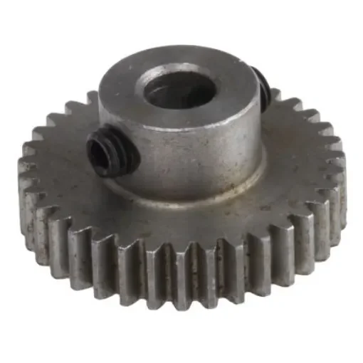 RS PRO Steel 35 Teeth Spur Gear, 0.5 Module, 4mm Bore Diam, 17.5mm Pitch Diam, 9mm Hub Diam - 8787837 product image