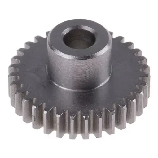 RS PRO Steel 32 Teeth Spur Gear, 0.8 Module, 6mm Bore Diam, 25.6mm Pitch Diam, 12mm Hub Diam - 8787875 product image