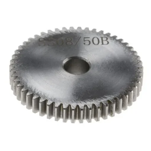 RS PRO Steel 50 Teeth Spur Gear, 0.8 Module, 8mm Bore Diam, 40mm Pitch Diam, 19mm Hub Diam - 8787881 product image