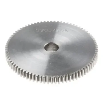 RS PRO Steel 80 Teeth Spur Gear, 0.8 Module, 10mm Bore Diam, 64mm Pitch Diam, 22mm Hub Diam - 8787893 product image