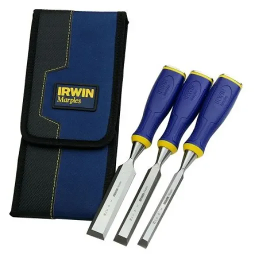 Irwin 3 Piece Steel Wood Chisel Set, 1.0 in, 1/2 in, 3/4 in Blade Width - 10503426 product image