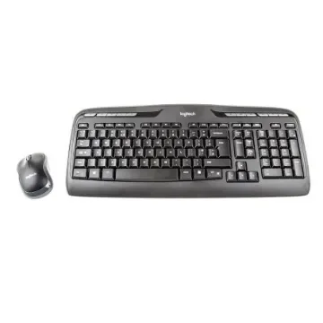 Logitech MK330 Wireless Keyboard and Mouse Set, QWERTY, Black (Keyboard), Black/Grey (Mouse) - 920-003986 product image