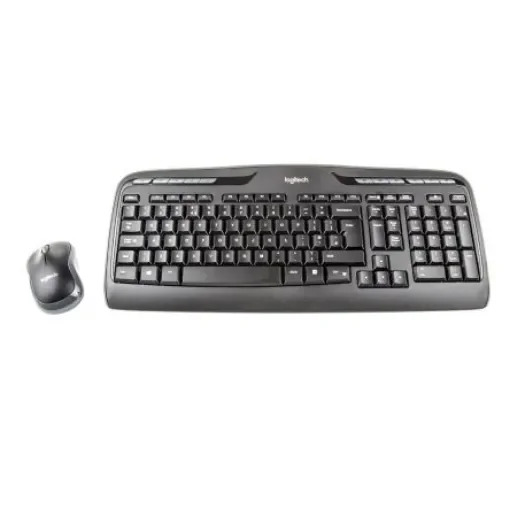 Logitech MK330 Wireless Keyboard and Mouse Set, QWERTY, Black (Keyboard), Black/Grey (Mouse) - 920-003986 product image