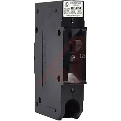 Carling Technologies Thermal Circuit Breaker - E Single Pole 600V Voltage Rating Panel Mount, 5A Current Rating - EA1-B0-26-450-32E-FB product image