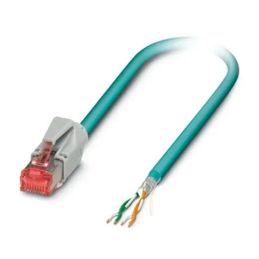 Phoenix ContactVS-IP20-OE-93E/5.0, 5m Cat5e, Black RJ45 to Male Unterminated Shielded, Terminated Polyurethane Sheath - 1404344 product image