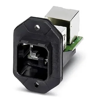Phoenix Contact VS-PPC-F1-RJ45-POBK-1RF-BU/BU Series RJ45 Panel Mounting Frame, Cat5e, Shielded - 1404760 product image