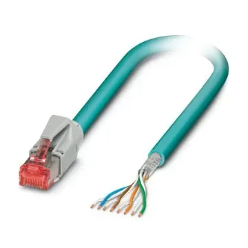 Phoenix ContactVS-IP20-OE-94F-LI/2.0, 2m Cat6, Blue RJ45 to Male Unterminated, Shielded Shielded, Terminated - 1415255 product image