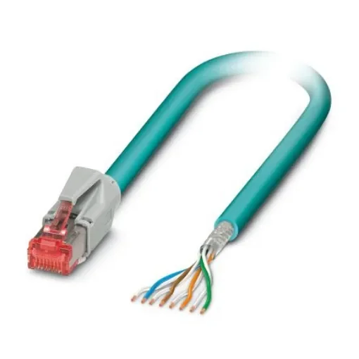 Phoenix ContactVS-IP20-OE-94F-LI/2.0, 2m Cat6, Blue RJ45 to Male Unterminated, Shielded Shielded, Terminated - 1415255 product image