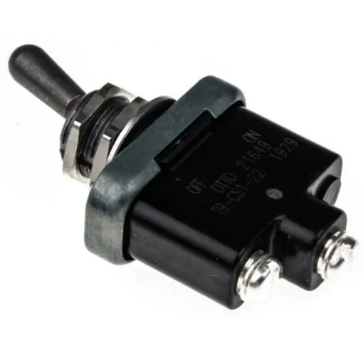 Otto Toggle Switch, Panel Mount, On-Off, SPST, Screw Terminal, 28 V dc, 115V ac - T9-CS1-22 product image
