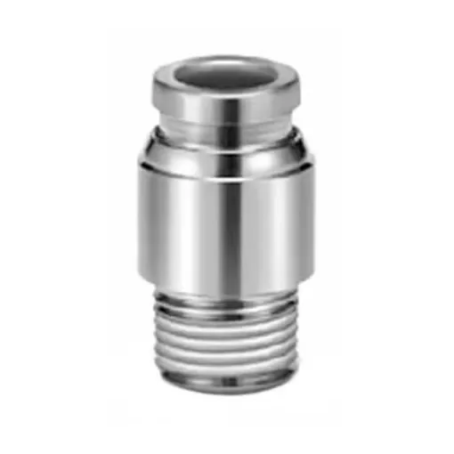 SMC KQG2 Series Straight Threaded Adaptor, R 1/4 Male to Push In 10 mm, Threaded-to-Tube Connection Style - KQG2S10-02S product image