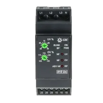 GIC Phase, Voltage Monitoring Relay, 3 Phase, DPDT - MAC04D0100 product image