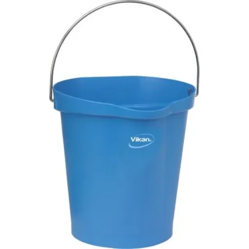 12L Plastic Blue Bucket With Handle - 56863 product image