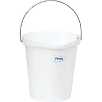12L Plastic White Bucket With Handle - 56865 product image