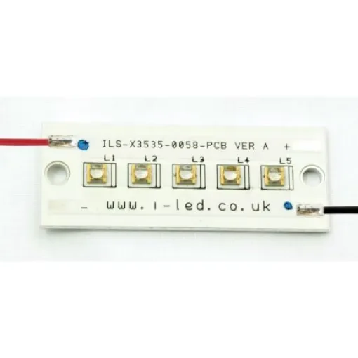 ILS-XN05-S400-0058-SC211-W2. Intelligent LED Solutions, N3535 UV PowerLinear Series 5 UV LED Array, 410nm 2000mW 55 ° product image