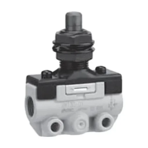 SMC Straight Plunger Pneumatic Relay Pneumatic Manual Control Valve VM100 Series, R 1/8, 1/8, III B - VM130-01-05A product image