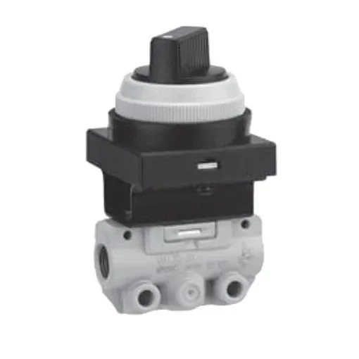 SMC Twist Selector (2 Position) Pneumatic Relay Pneumatic Manual Control Valve VM100 Series, R 1/8, 1/8, III B - VM130-01-34GA product image