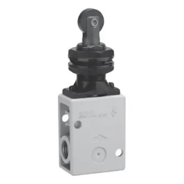 SMC Roller Plunger Pneumatic Relay Pneumatic Manual Control Valve VM200 Series, R 1/4, 1/4, III B - VM230-02-06A product image
