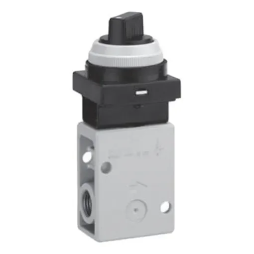 SMC Twist Selector (2 Position) Pneumatic Relay Pneumatic Manual Control Valve VM200 Series, R 1/4, 1/4, III B - VM230-02-34GA product image