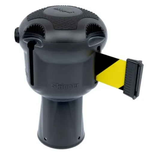 Skipper Black & Yellow Retractable Barrier, 9m, Yellow/Black Tape - Skipper01-S B/Y product image