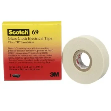 3M Scotch 69 Scotch 69 Cloth Tape, 33m x 50mm, White, Glass Finish - T6950 product image