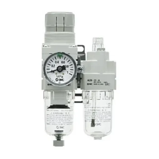 SMC G 1/2 FRL, Automatic Drain, 5µm Filtration Size - Without Pressure Gauge - AC40D-F04D-B product image