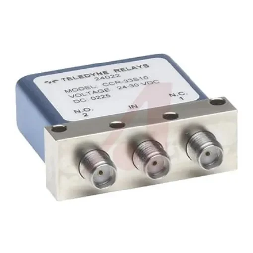 Teledyne RF Switch, SPDT, SMB Female Connector, 18GHz Max, 60dB Isolation, 20ms, 50O Output - CCR-33S1O product image