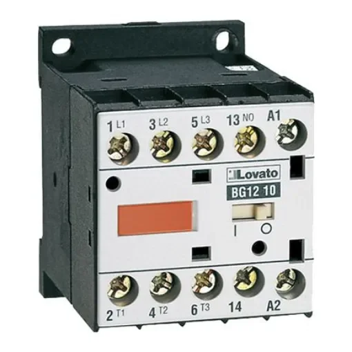Lovato Orange BG Contactor, 400 V ac Coil, 3-Pole, 12 A, 5.5 kW, 3NO + 1NO, 600 V ac - 11BG1210A400 product image