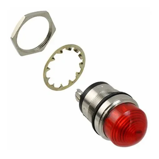 Dialight Red Panel Mount Indicator, 24V dc, 25.4mm Mounting Hole Size, IP66 - 556-3504-304F product image