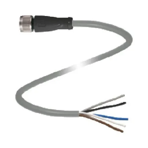 Pepperl + Fuchs Straight Female 5 way M12 to 5 way Unterminated Sensor Actuator Cable, 10m - V15-G-10M-PUR product image