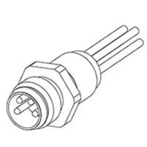 TE Connectivity Circular Connector, 4 Contacts, Panel Mount, M8 Connector, Socket, Male, IP67 - 1-2120958-1 product image