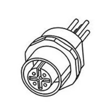 TE Connectivity Circular Connector, 8 Contacts, Rear Mount, M12 Connector, Socket, Female, IP68 - 5-2271137-2 product image