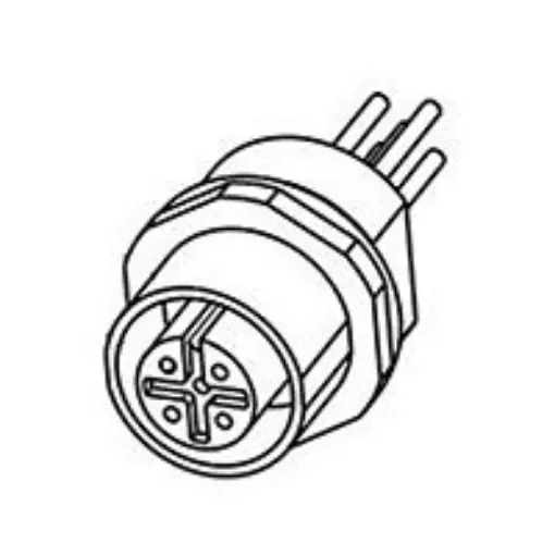 TE Connectivity Circular Connector, 8 Contacts, Rear Mount, M12 Connector, Socket, Female, IP68 - 5-2271137-2 product image