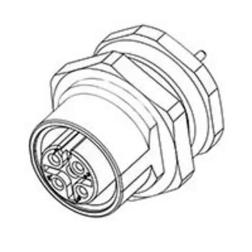 TE Connectivity Circular Connector, 8 Contacts, PCB Mount, M12 Connector, Socket, Female, IP68 - 5-2271143-2 product image