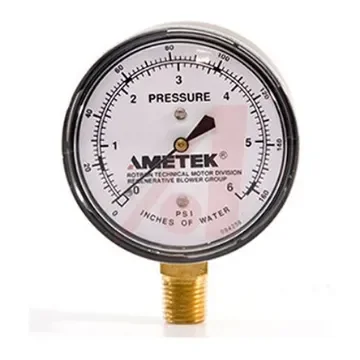 Ametek Analogue Pressure Gauge 150mbar Bottom Entry 63.5mm Outside Diameter - 529428 product image