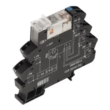 Weidmuller TRZ Series Interface Relay, DIN Rail Mount, 24V Coil, DPDT, 2-Pole - 1123620000 product image