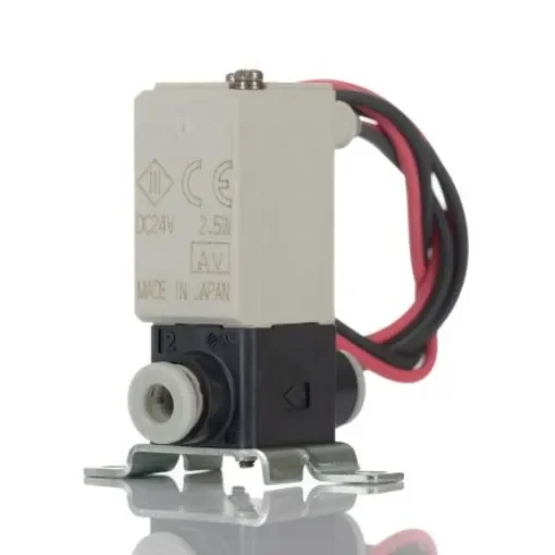 SMC 2/2 Pneumatic Solenoid Valve - Solenoid/Spring One-Touch Fitting 4 mm VDW Series 24V dc - VDW10EA product image