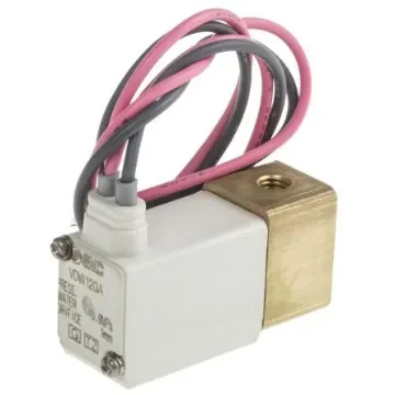 SMC 2/2 Pneumatic Solenoid Valve - Solenoid/Spring M5 Ports VDW Series 24V dc - VDW12GA product image