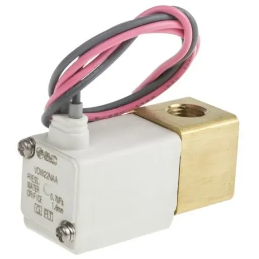 SMC 2/2 Pneumatic Solenoid Valve - Solenoid/Spring G 1/8 VDW Series 24V dc - VDW22NAA product image