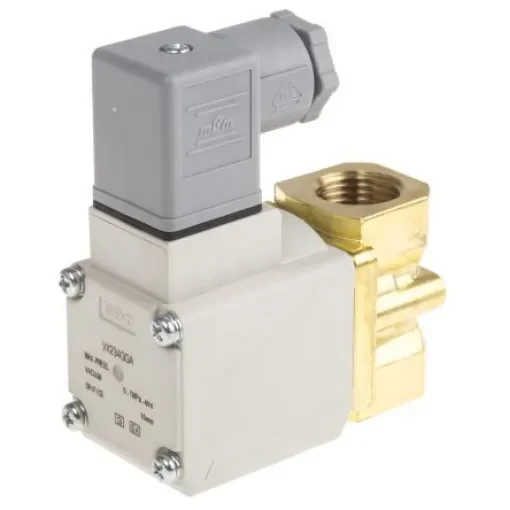 SMC 2/2 Pneumatic Solenoid Valve - Solenoid/Spring G 1/2 VX23 Series 24V dc - VX234GGA product image