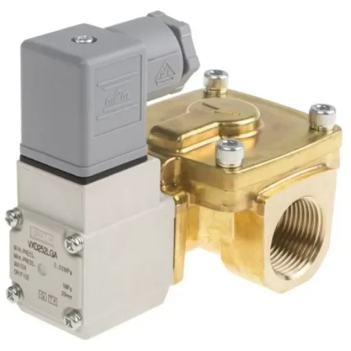 SMC 2/2 Pneumatic Solenoid Valve - Solenoid/Pilot/Spring G 3/4 VXD Series 24V dc - VXD252LGA product image