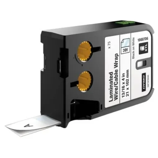 Dymo XTL Black on White Label Printer Tape, 21 mm Width - 1868706 product image